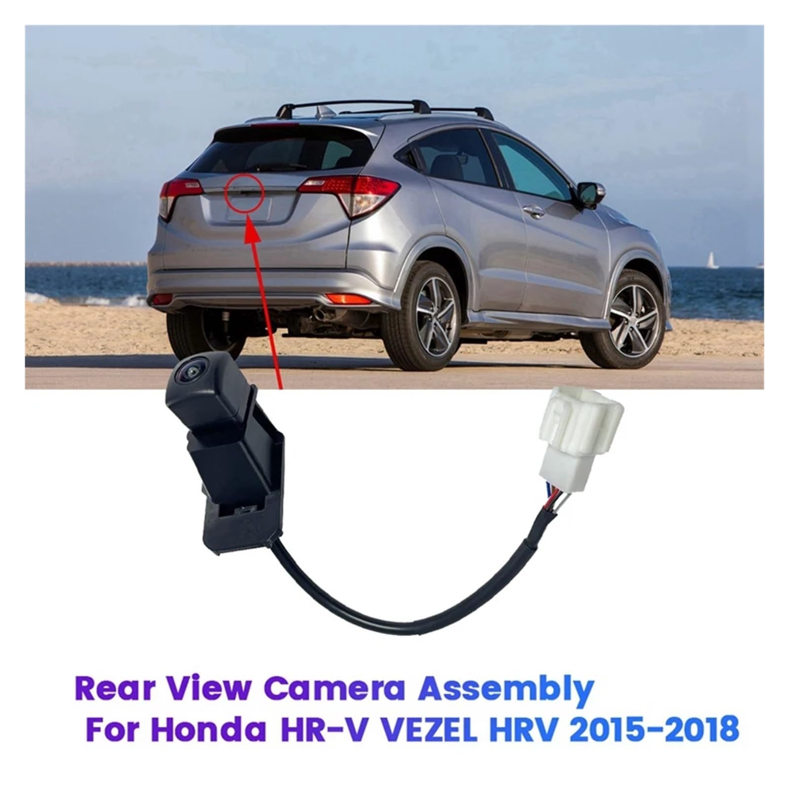 Car Back-Up Rear View Camera Assembly,Compatible For Honda HR-V